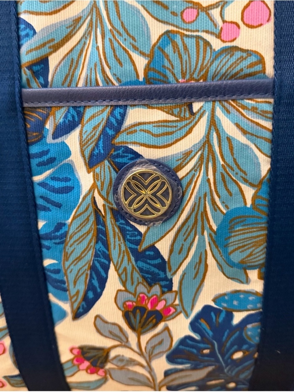 Lilly Pulitzer 3 Piece Set Best Fronds Forever Duffel Tote & Pouch EUC - Picture 14 of 16